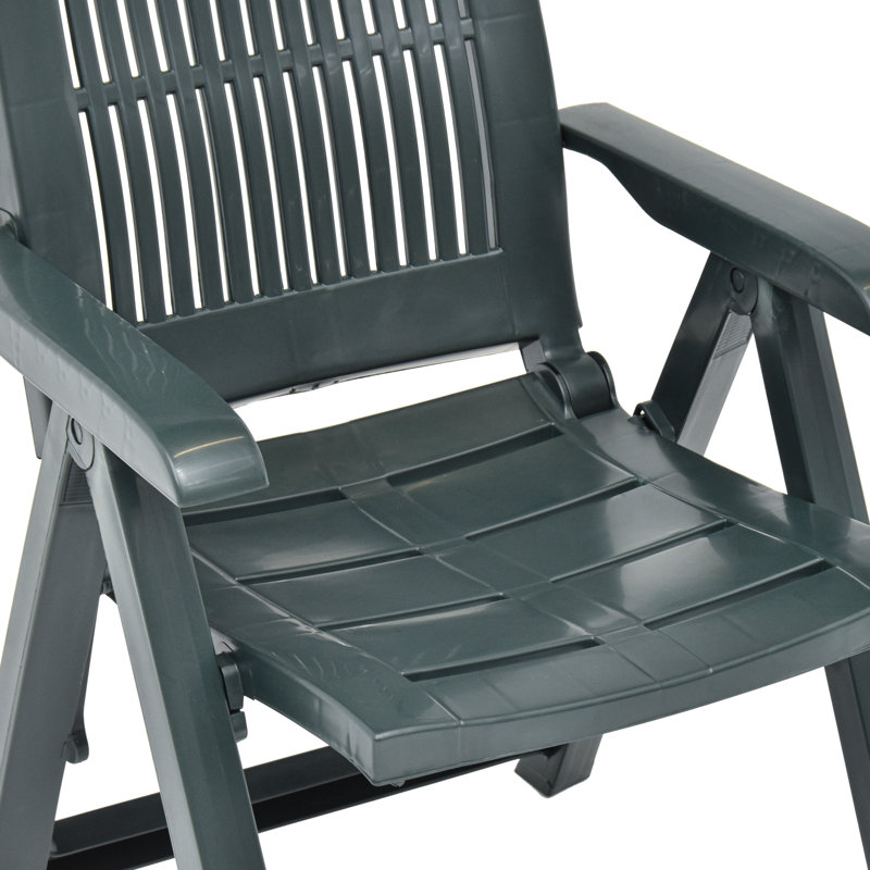 Carousel Garden Reclining Chairs Plastic, Green