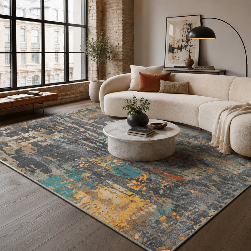 Oriental Cotton and Chenille Flatweave Area Rug, 100 x 200 cm