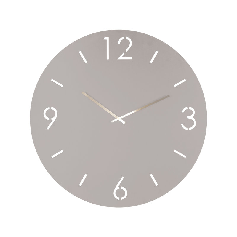 TIME Metal Wall Clock, Medium, Silky Taupe