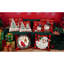 Ensemble de 4 housses de coussin décoratives rouges Merry Christmas 24 X 24 pouces de 4 décorations de Noël campagnard à motif écossais Cardinal