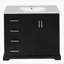 Meuble-lavabo moderne 36 po avec lavabo en céramique, porte à fermeture douce, tablette réglable et 3 tiroirs-1407660551