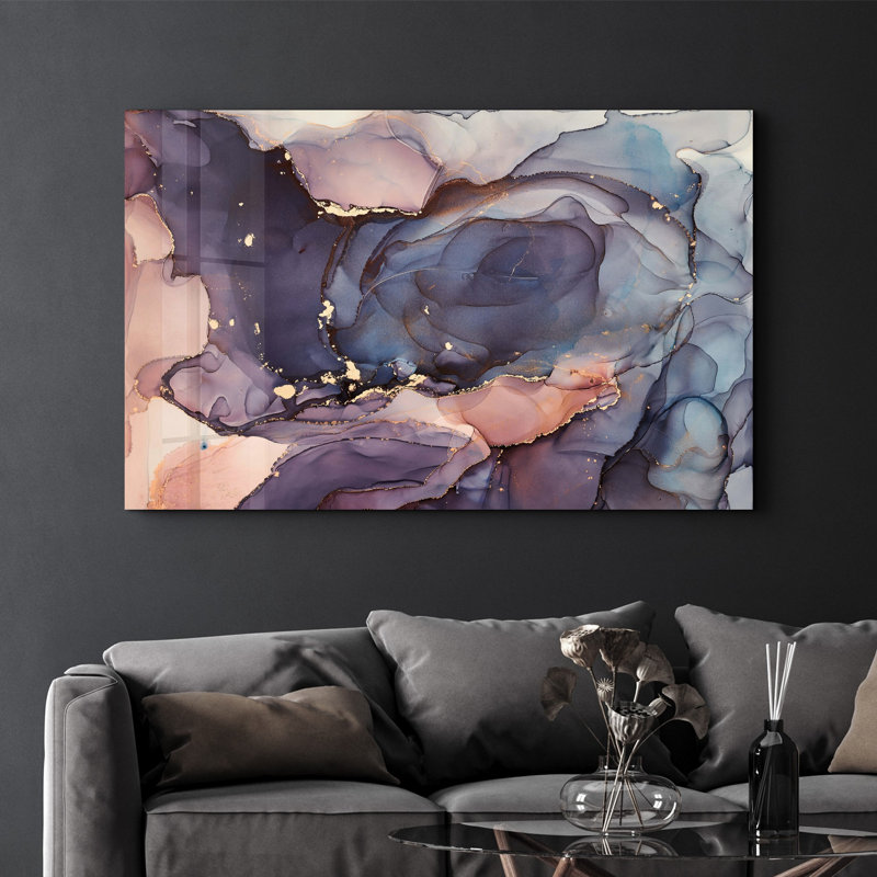 Elegant Tempered Glass Wall Art Painting, 13.8 x 21.7 inches | 100% Tempered Glass, Thickness: 0.16 inches | UV Printed for Vibrant Colors | Perfect for Home Decor, Living Room, & Office Spaces