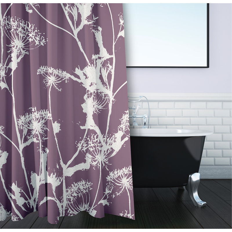 Rideau de douche Windy Blossom, Mauve