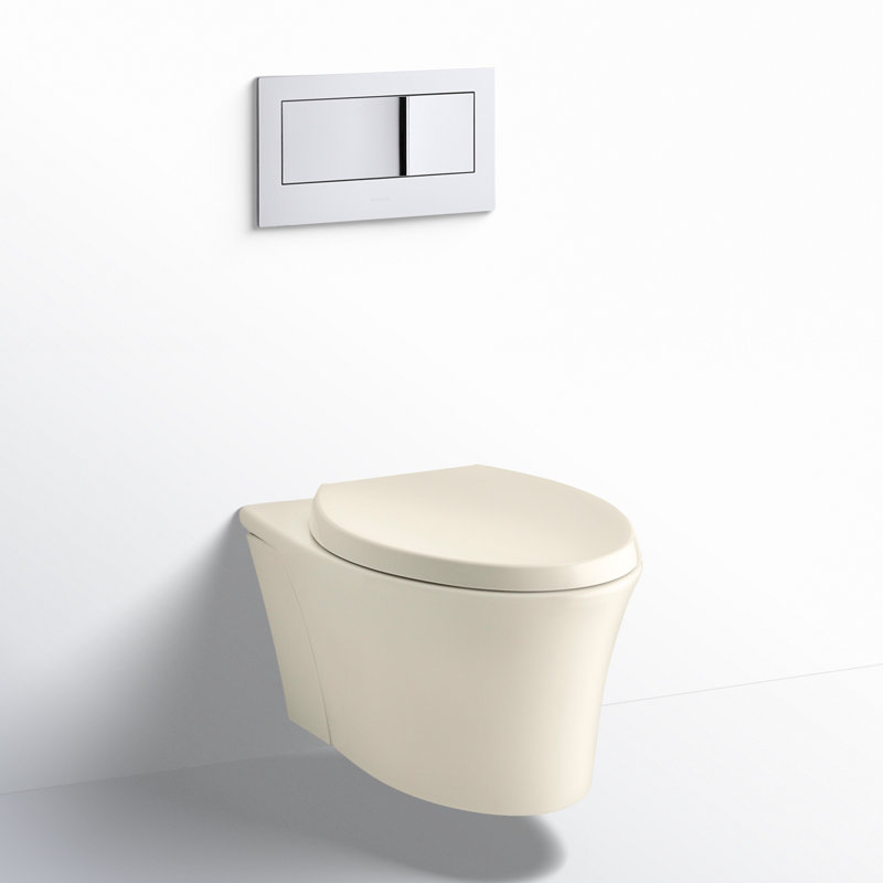 Veil Wall-Hung Dual-Flush Toilet, Almond