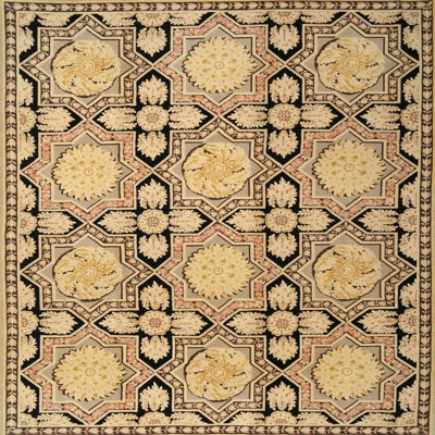 Tapis floral beige