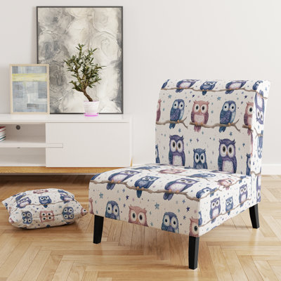 Fauteuil de chambre pour enfant Hiboux pastel