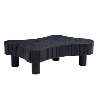 Modern Wooden Irregular Shape Coffee Table by Brayden Studio