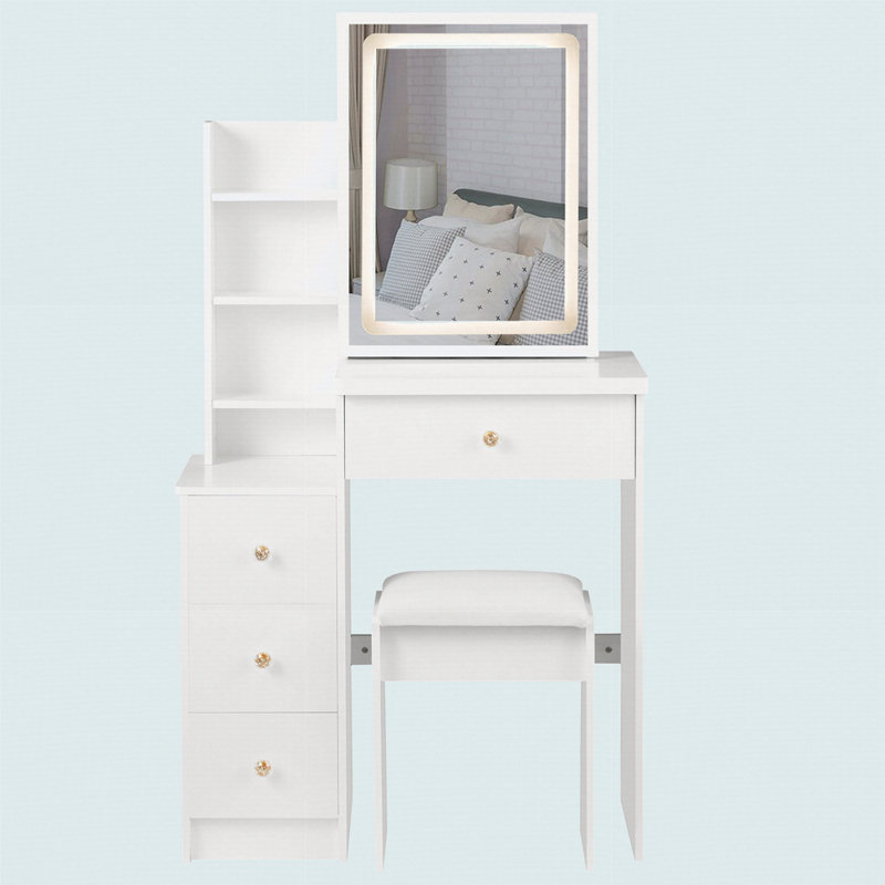 Tabouret de chevet 29,2 po, Blanc