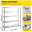 150.1cm W Stainless Steel Shelving Unit