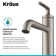 KRAUS Rectangular Ceramic Bathroom and Ramus Single Handle Sink Faucet with Pop-Up Drain