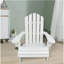 Chaise Adirondack pour enfants en bois pour l'extérieur ou l'intérieur, blanc