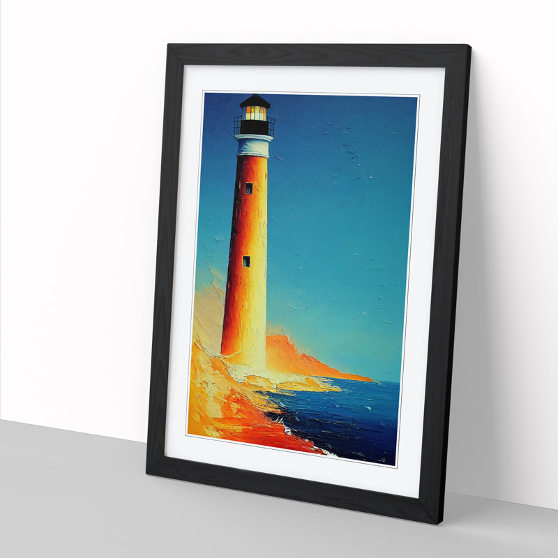 Lighthouse in Colour Vol.2 1 Piece Wall Art, 64cm H x 46cm W x 2cm D, Walnut
