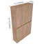 Armoire de rangement flottante murale pour salle de bain avec tablette et porte, finition bois naturel