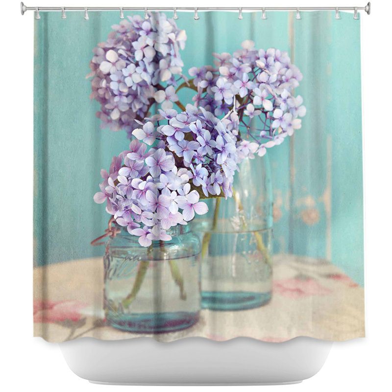 Rideau de douche Hydrangeas in Mason Jars