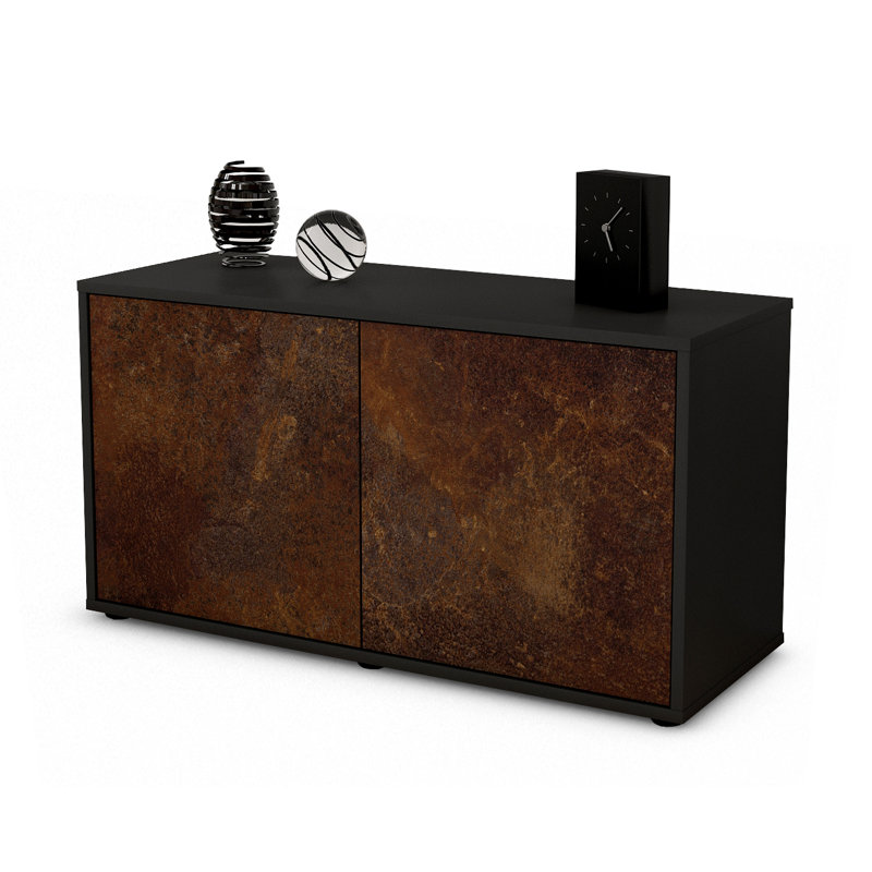 Tylor 92cm W Chest of Drawers, Black/Dark brown