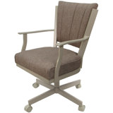 Danyael Metal Dining Caster Chair with Arms