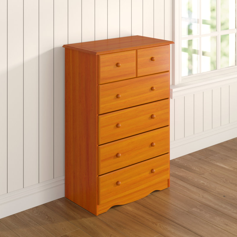 Commode 6 tiroirs Galib, Pin miel