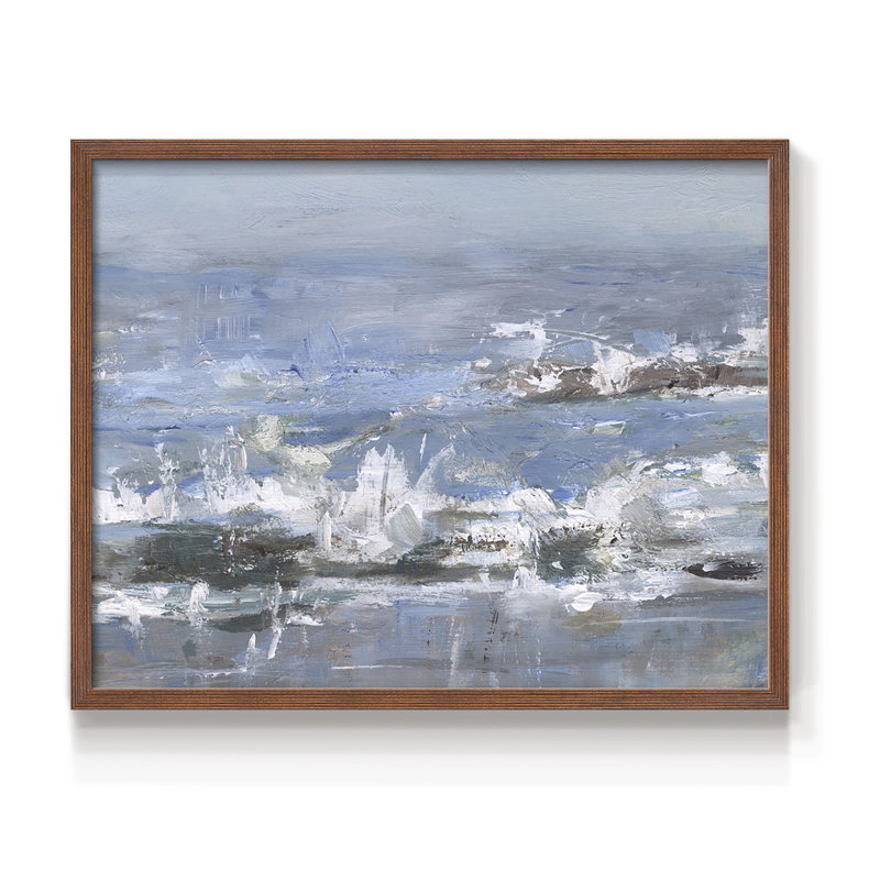 Overcast Tides II -Framed Print - Restickable, H 8 po x l 10 po, Walnut