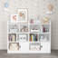 Bibliothèque pour enfants, bibliothèque avec 6 compartiments, tablettes autoportantes et organisateur de cubes, pour chambre à coucher, salon, bureau, garde-robe, école