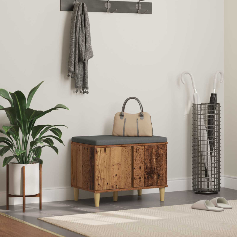 Storage Bench, 46cm H x 60cm W x 38cm D, Old Wood