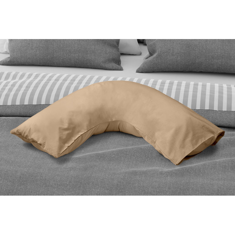 Symple Stuff Percale Cotton Blend Pillow Case, Coffee