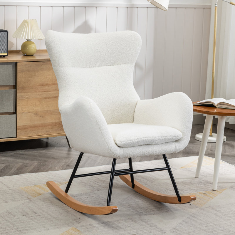 Chaise berçante Joury, Bouclé ivoire