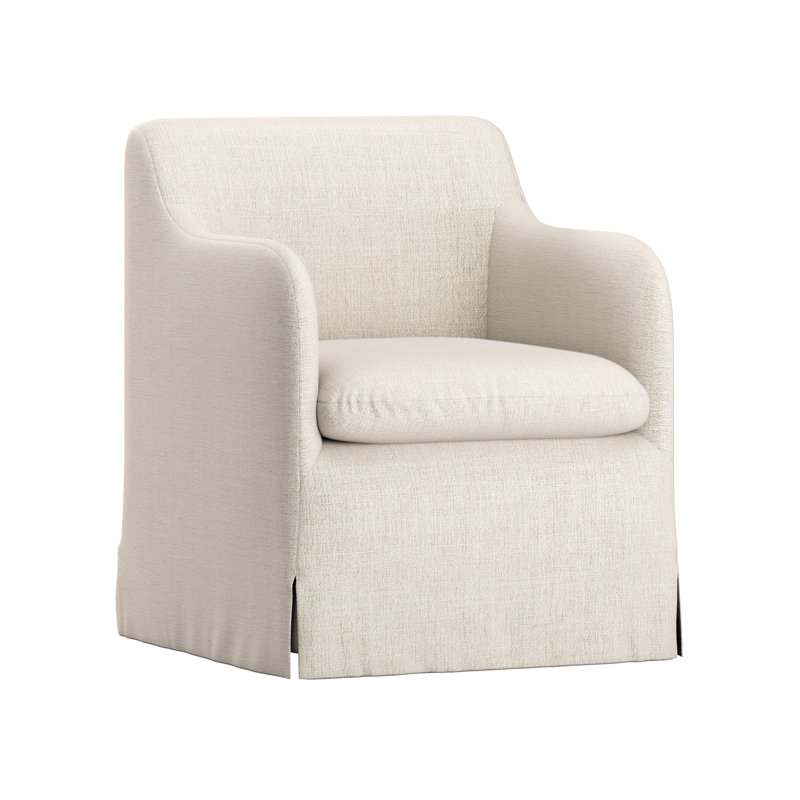 Wellings Upholstered Arm Chair, Off-White