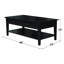 Table basse 4 pieds en bois massif avec rangement Tiller