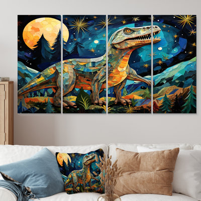4 pièces de décoration ancienne dinosaure antique - dinosaure