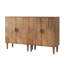 63" Mid-Century Modern Sideboard Buffet with 4 Doors, Adjustable Shelves, and Hidden Storage