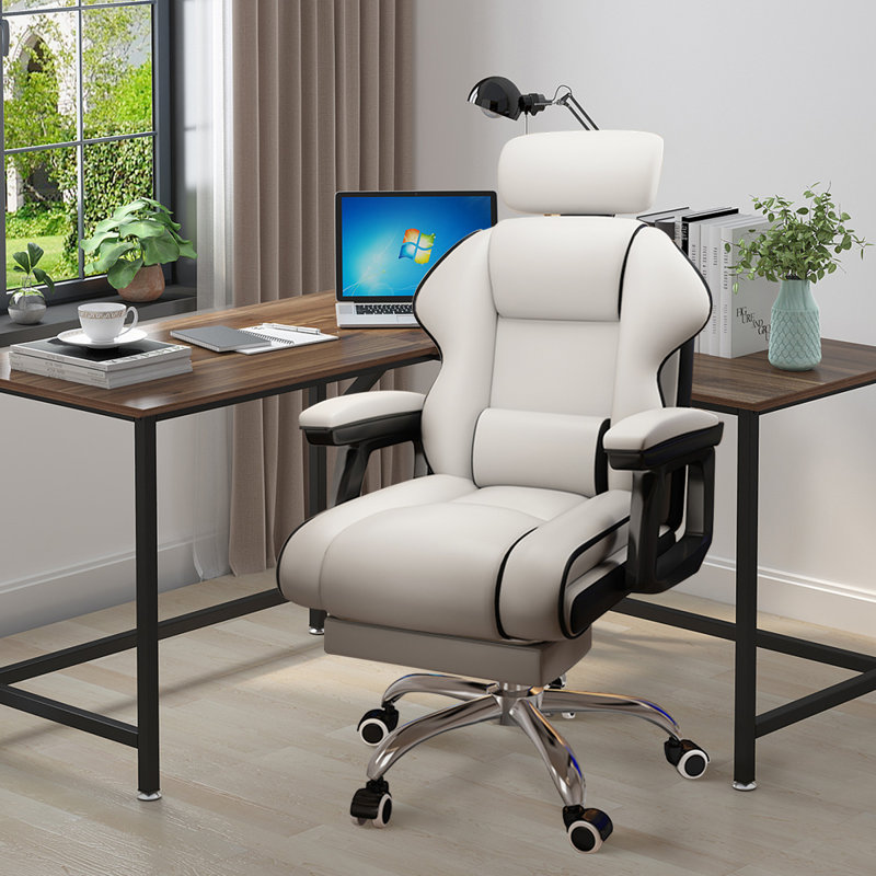 Blue Elephant Executive Chair, White Black