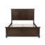 Grand lit de style traditionnel avec tête et pied de lit, USB, lit en bois de pin avec cadre de lit renforcé, brun riche-1869046912
