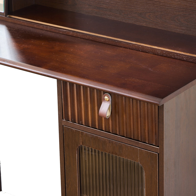 Bureau de coiffeuse élégant avec miroir lumineux réglable 3 modes