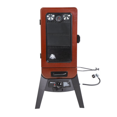Pit Boss 3-Series Gas Vertical Smoker, Red Hammertone