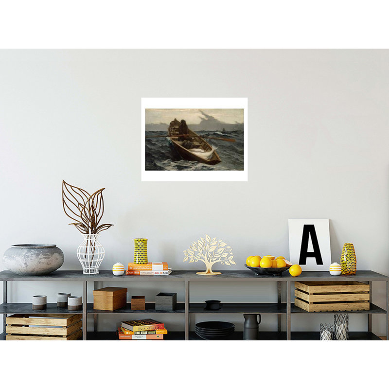 «The Fog Avertissement» par Winslow Homer - Estampe numérique, H 22 po x l 28 po