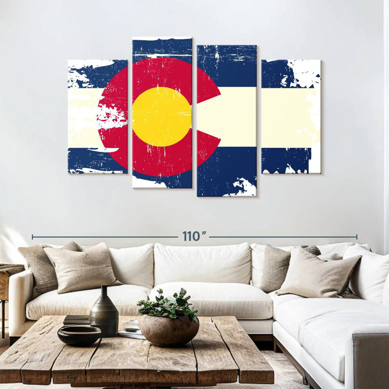 Borges Scratched Colorado Flag