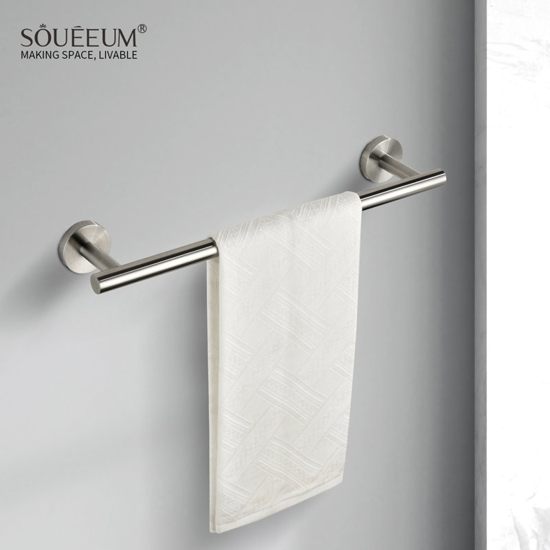 Ensemble de quincaillerie de salle de bain en acier inoxydable 6 pièces, Nickel brossé