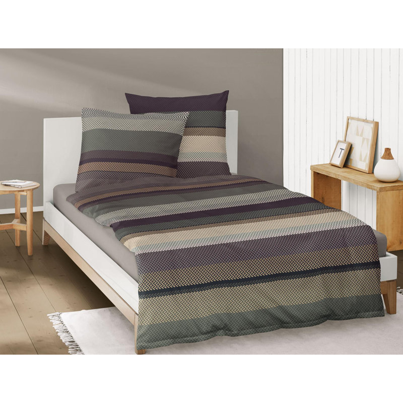 Sky 8424 Mako Satin Duvet Cover Set, Multicolor, 240 x 220cm - 2 cushions 80 x 80cm)