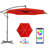 Arlmont & Co. Ershel 120" Colorful Lighted Cantilever Umbrella-770162457