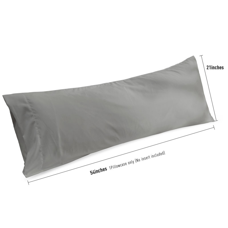 Double Brushed, Skin-Friendly Body Pillowcase, Gray