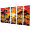 Maritha - Décoration murale animal zèbre 5 pièces-106423462