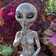 Ancient Alien Outer Space Alien Dude and Babe Shelf Sitters 2 Piece Statue Set