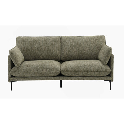 Canapé en tissu vert avec 2 coussins - Comprend des coussins compressés