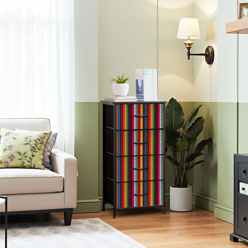 Commode pour chambre à coucher Commode pour garde-robe à rayures sans coutures pour Cinco de Mayo