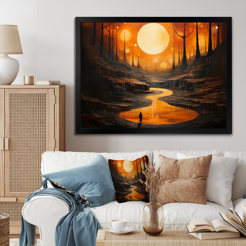 " Judaism Path To Nirvana I ", Black Picture Framed, 24" H x 32" W x 1" D