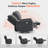 Swivel Glider Power Recliner Chair, Electric Rocker Recliner Chairs with USB Ports For Nursery, Fabric-99201481