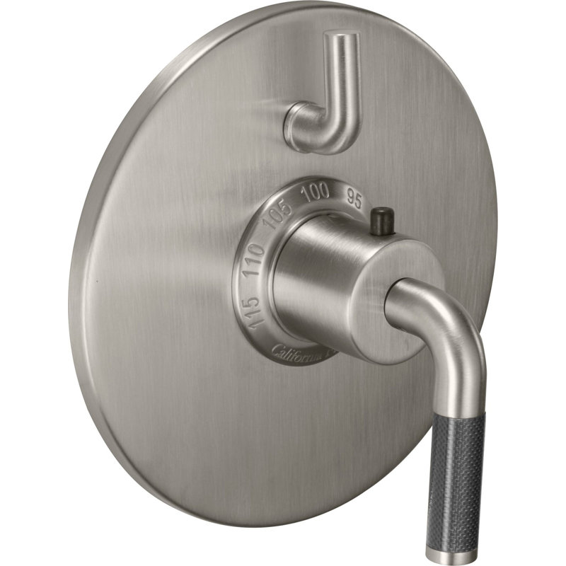 Descanso StyleTherm® 1/2" Trim Only with Single Volume Control - Carbon FIber Handle, Lifetime Satin Gold