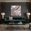 Abstrait art fluide sur toile grise 92-837112719