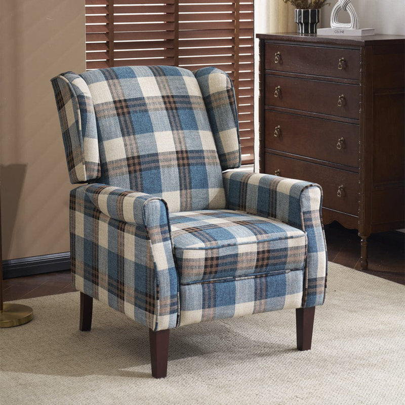 Imogen 70cm Wide Wing Chair Recliner, Blue