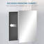 Armoire à pharmacie encastrée avec miroir, armoire de salle de bain à fixation murale avec porte simple et tablettes de rangement